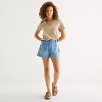 a.n.a Womens V Neck Short Sleeve T-Shirt