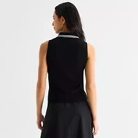 Stylus Womens Sleeveless Polo Sweater