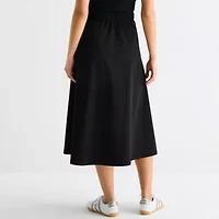 Stylus Womens Midi A-Line Skirt