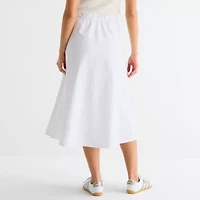 Stylus Womens Midi A-Line Skirt