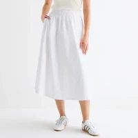 Stylus Womens Midi A-Line Skirt