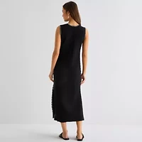 Stylus Womens Sleeveless Midi Sweater Dress