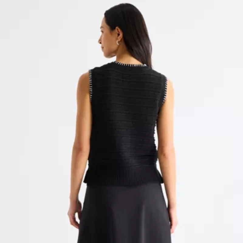 Stylus Womens Crew Neck Sweater Vest