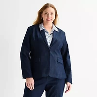 Liz Claiborne Womens Plus Classic Fit Blazer