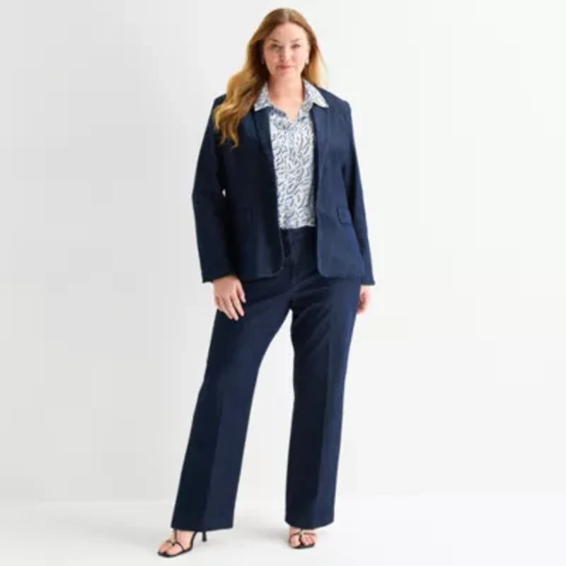 Liz Claiborne Womens Plus Classic Fit Blazer
