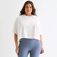 Xersion Womens Crew Neck Short Sleeve Active Plus T-Shirt