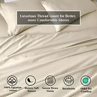 SUPERIOR® Egyptian Cotton Classic Soft 650tc Deep Pocket Sheet Set