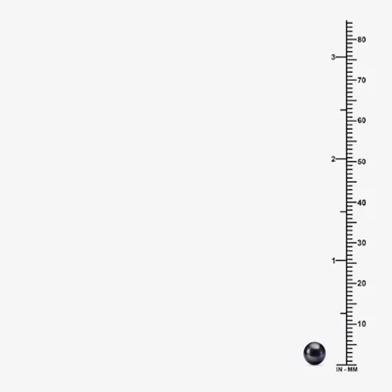 Limited Quantities! Dyed Black Cultured Freshwater Pearl 10K Gold 5.1mm Round Stud Earrings