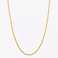 14K Yellow Gold 1.8mm Hollow Rope Chain Necklace