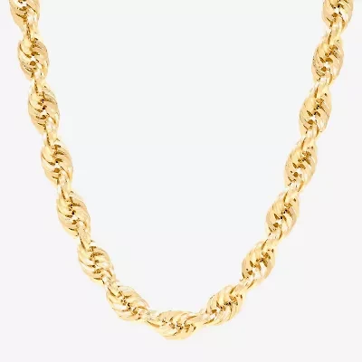 Unisex Adult 14K Gold 24 Inch Rope Chain Necklace