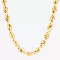 Unisex Adult 14K Gold 24 Inch Rope Chain Necklace