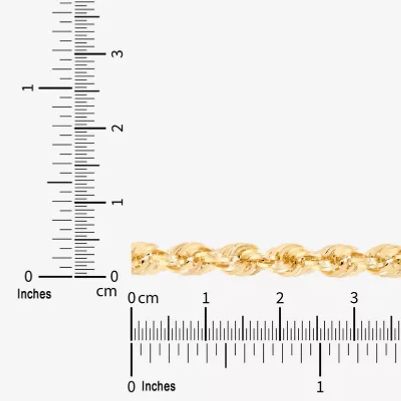 Unisex Adult 14K Gold 24 Inch Rope Chain Necklace