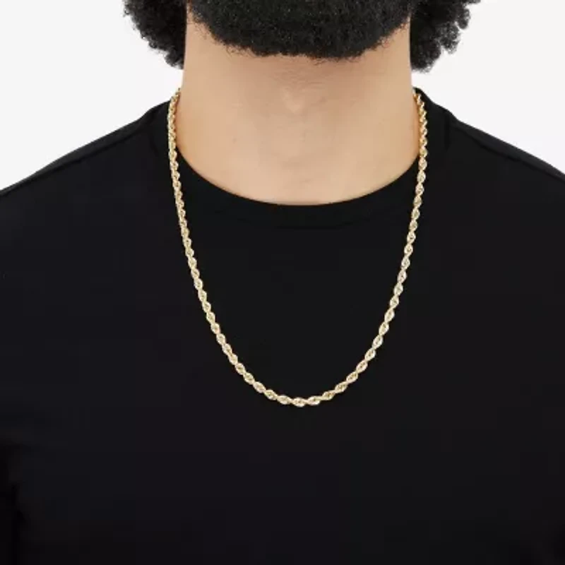 Unisex Adult 14K Gold 24 Inch Rope Chain Necklace