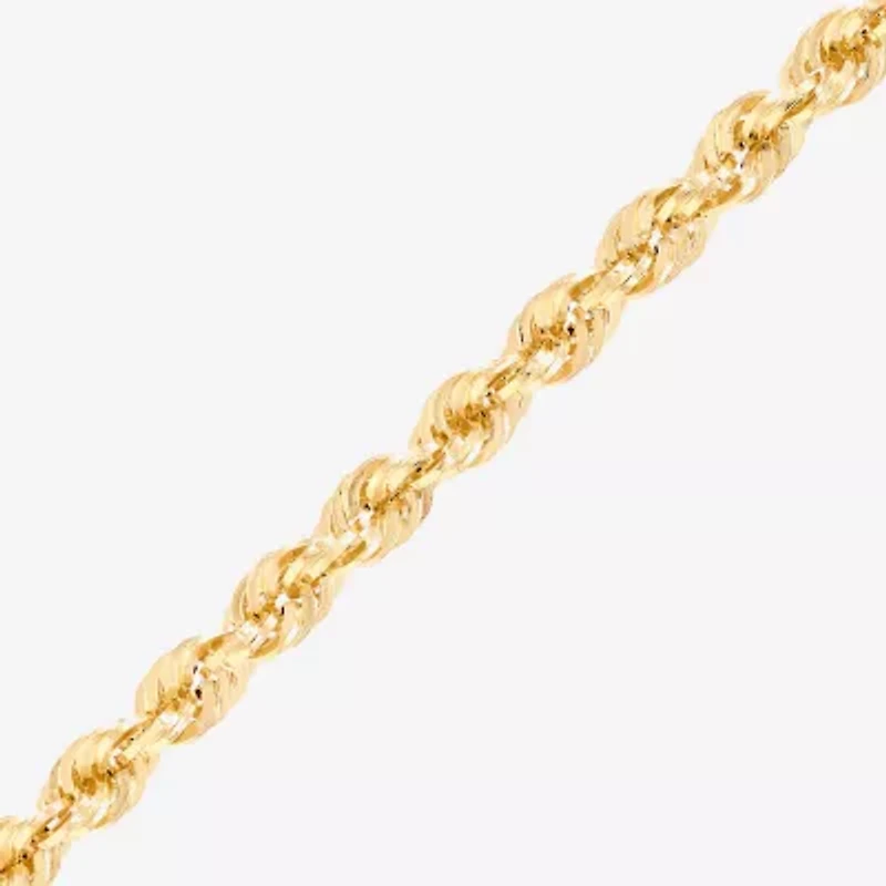 Unisex Adult 14K Gold 24 Inch Rope Chain Necklace