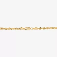 Unisex Adult 10K Gold 22 Inch Rope Chain Necklace