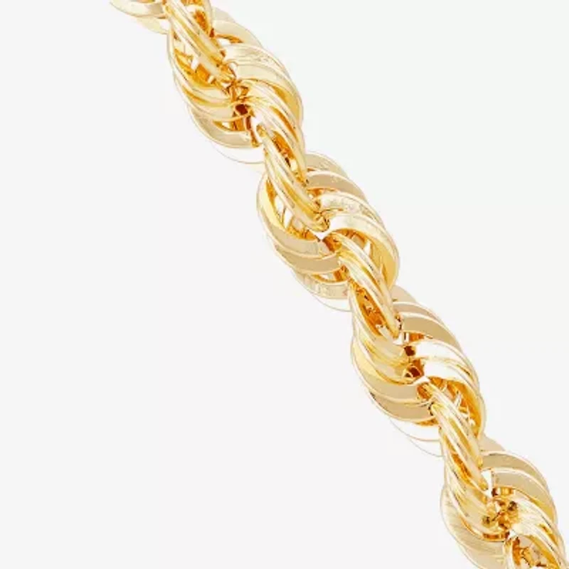 Unisex Adult 10K Gold 22 Inch Rope Chain Necklace