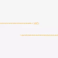 14K Gold 16 - 30 Inch Semi-Solid Sparkle Rope Chain Necklace