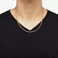 14K Gold 16 - 30 Inch Semi-Solid Sparkle Rope Chain Necklace