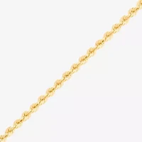 14K Gold 16 - 30 Inch Semi-Solid Sparkle Rope Chain Necklace