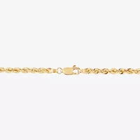 Unisex Adult 10K Gold 18 Inch Rope Chain Necklace