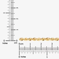 Unisex Adult 10K Gold 18 Inch Rope Chain Necklace