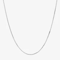 14K White Gold .75mm 16-24" Box Chain