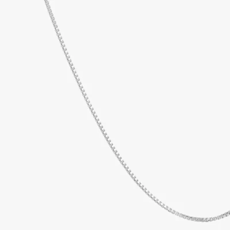 14K White Gold .75mm 16-24" Box Chain