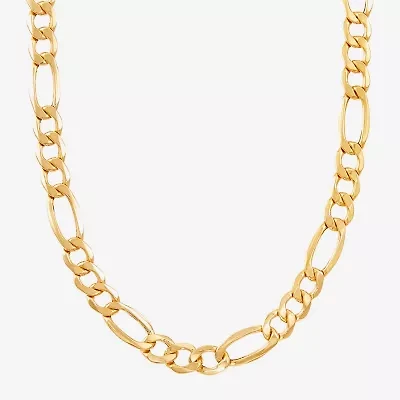 Made in Italy Mens 10K Gold 22 Inch Link Necklace