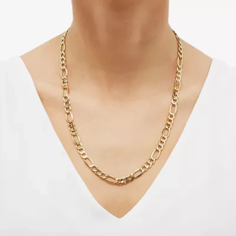 Made in Italy Mens 10K Gold 22 Inch Link Necklace