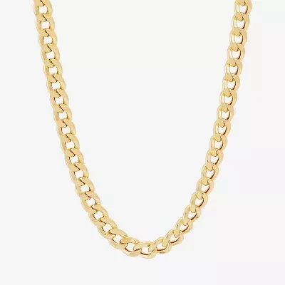 Made in Italy Mens 10K Gold 22 Inch Curb Chain Necklace