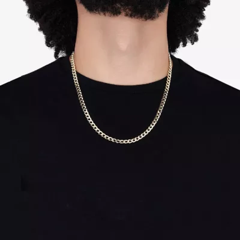 Made in Italy Mens 10K Gold 22 Inch Curb Chain Necklace