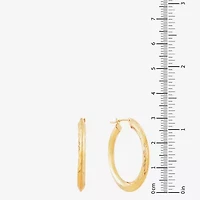 14K Gold Star-Cut Hoop Earrings