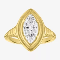 Diamond Addiction (G-H / Si2-I1) Womens 1 1/2 CT. T.W. Lab Grown White 14K Gold Over Silver Marquise Cocktail Ring