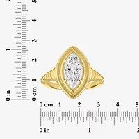 Diamond Addiction (G-H / Si2-I1) Womens 1 1/2 CT. T.W. Lab Grown White 14K Gold Over Silver Marquise Cocktail Ring