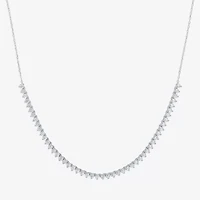 Diamond Addiction (G-H / Si2-I1) Womens White Diamond Sterling Silver 16 Inch Tennis Necklace