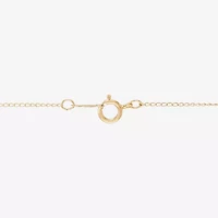 Limited Quantities! Girls White Cubic Zirconia 14K Gold Cross 13 Inch Pendant Necklace