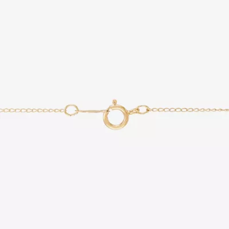 Limited Quantities! Girls White Cubic Zirconia 14K Gold 13 Inch Pendant Necklace