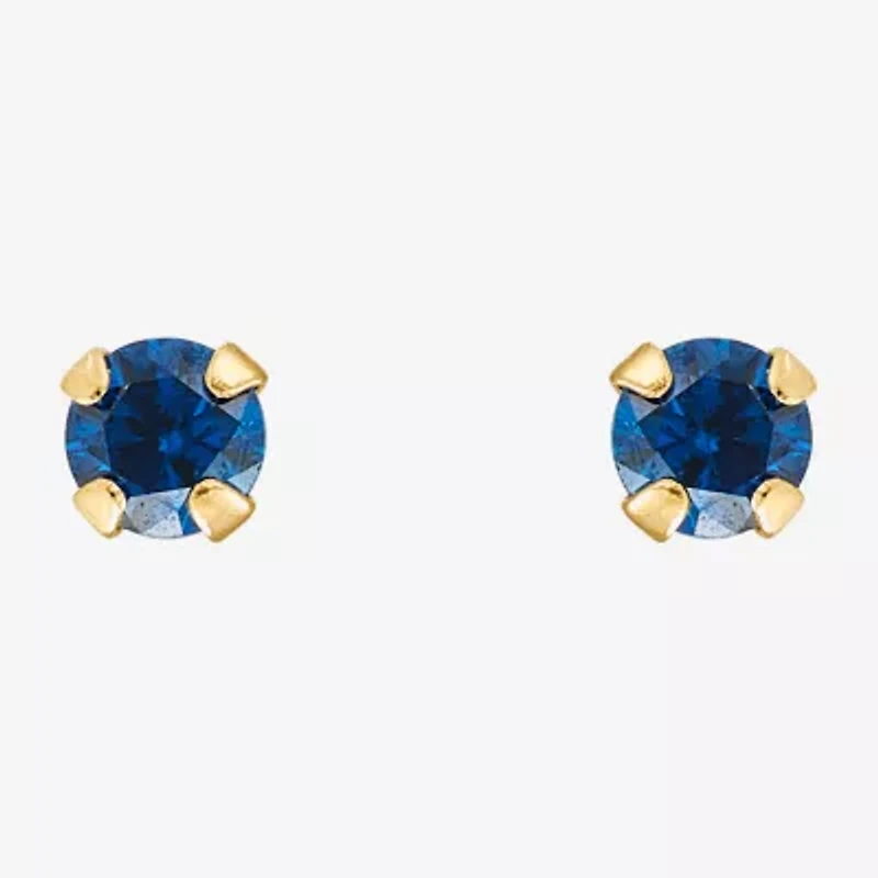 Limited Quantities! Cubic Zirconia 14K Gold 2mm Round Stud Earrings