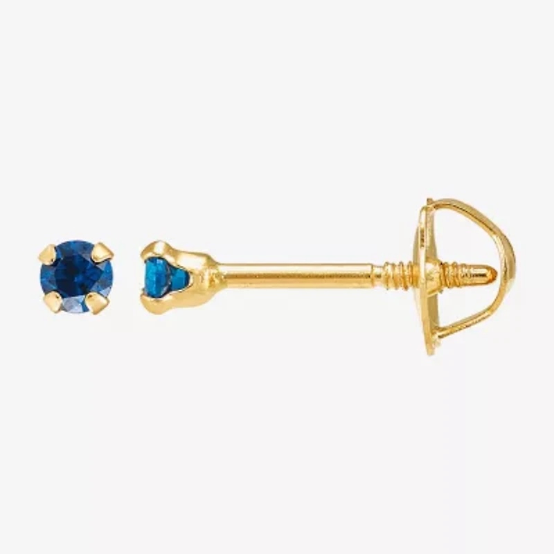 Limited Quantities! Cubic Zirconia 14K Gold 2mm Round Stud Earrings