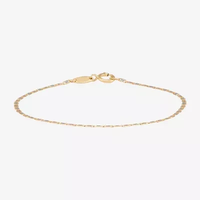 Limited Quantities! Girls 14K Gold 6 Inch Solid Valentino Chain Bracelet