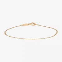 Limited Quantities! Girls 14K Gold 6 Inch Solid Valentino Chain Bracelet