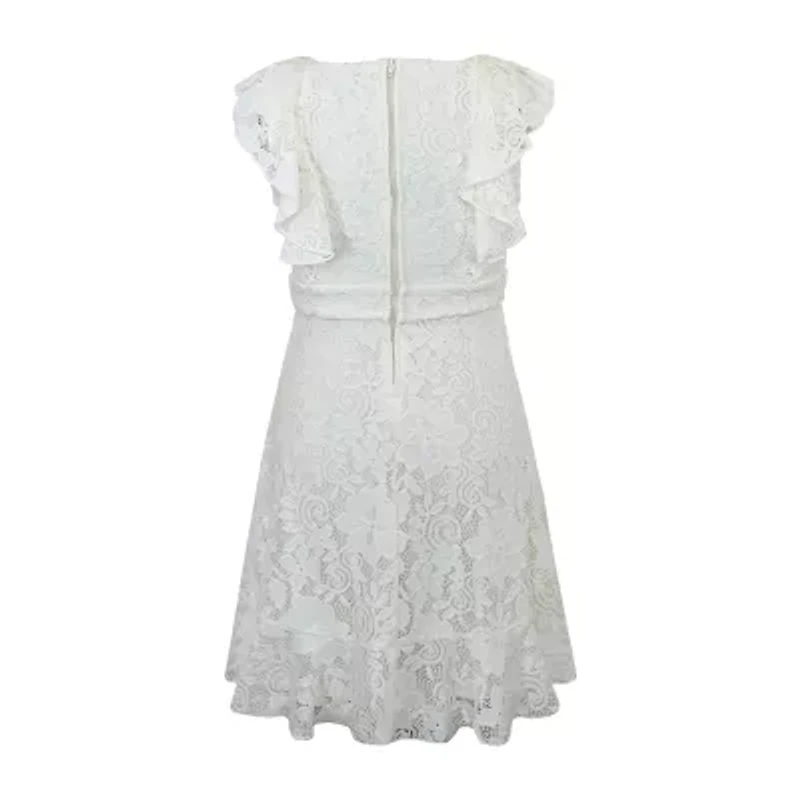 Lilt Big Kid Girls Short Sleeve A-Line Dress