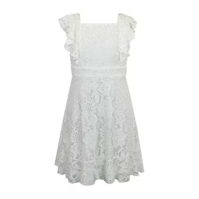 Lilt Big Kid Girls Short Sleeve A-Line Dress