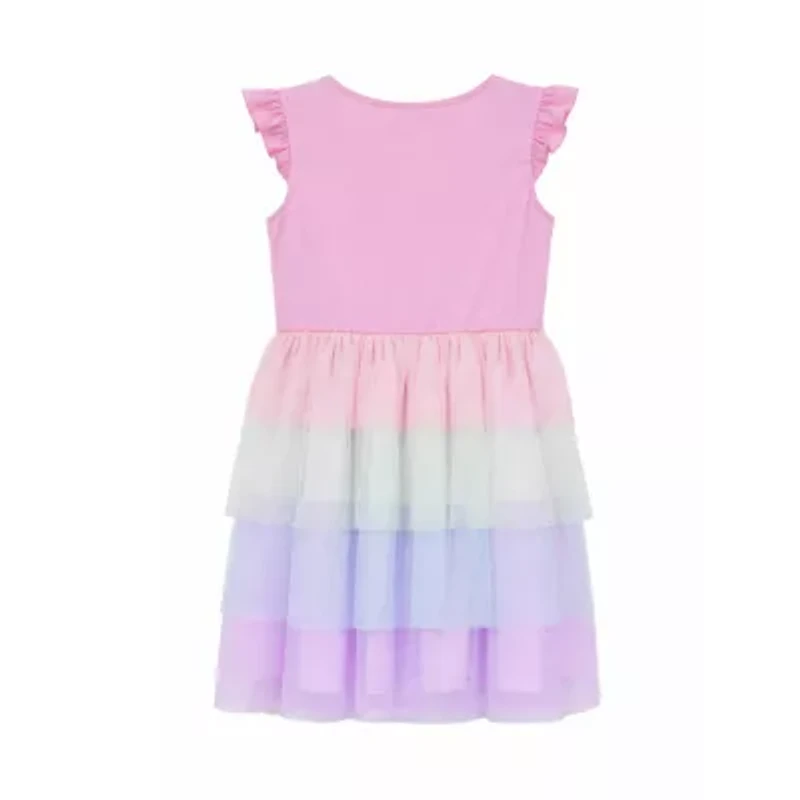 Lilt Little Girls Short Sleeve Cap Tutu Dress