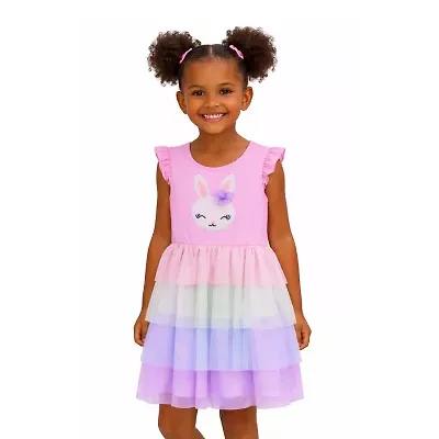 Lilt Little Girls Short Sleeve Cap Tutu Dress