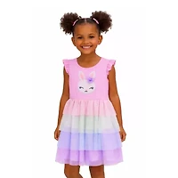 Lilt Little Girls Short Sleeve Cap Tutu Dress