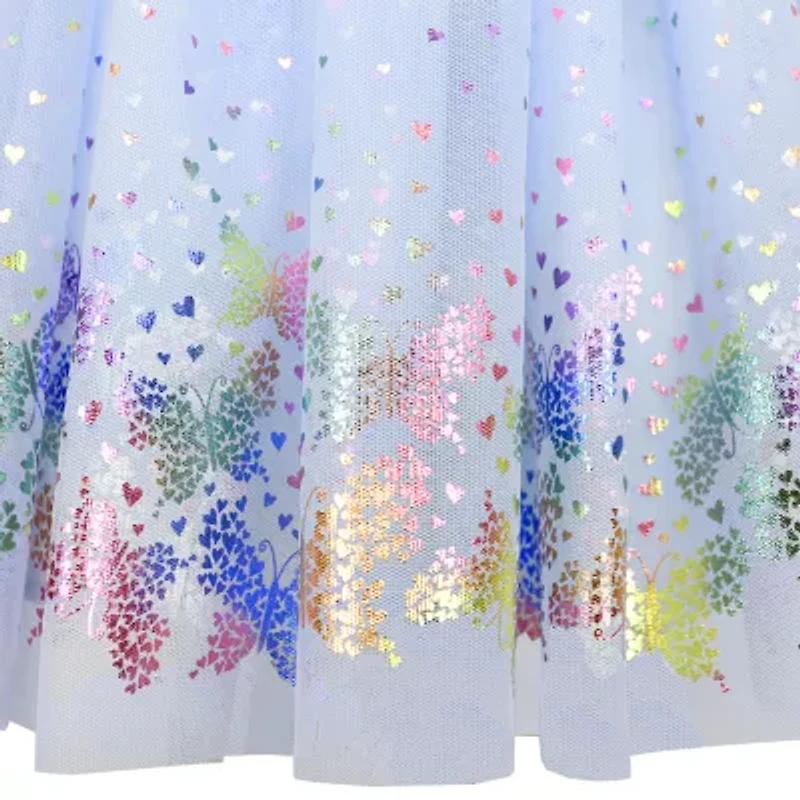 Lilt Little Girls Short Sleeve Flutter A-Line Dress