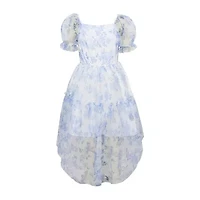 Lilt Big Kid Girls Short Sleeve Puffed A-Line Dress