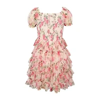 Lilt Big Kid Girls Short Sleeve A-Line Dress