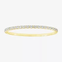 (F / Si2) Womens 2 CT. T.W. Lab Grown White Diamond 14K Gold Over Silver Bangle Bracelet
